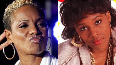 MC Lyte vs. Antoinette - After MC Antoinette jacked the beat from Audio Two's &quot;Top Billin&quot; for her single, &quot;I Got An Attitude,&quot; MC Lyte, the younger sis of Audio Two's Giz and Milk, shot back with the 1988 classic &quot;10% Diss,&quot; which featured the lines, &quot;You're a beat biter/A dope style taker/I'll tell you to your face you ain't nothin' but a faker.&quot; Antoinette responded with &quot;Lights Out, Party Over,&quot; which called Lyte a &quot;scallywag,&quot; but Lyte wasn’t having that, striking back with &quot;Shut the Eff Up! (H--).&quot;(Photos from left: Derick E. Hingle/PictureGroup, Next Plateau Entertainment)