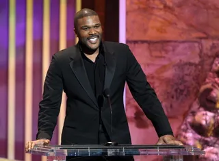 2008: Tyler Perry Is All Smiles In All Black Wile Accepting His Award - (Photo: Getty Images)