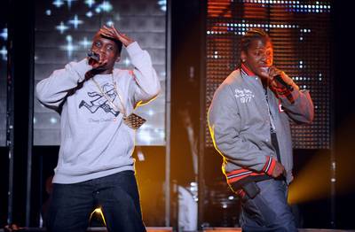 The Clipse - The Clipse&nbsp;have split as a rapping duo for several years now. Pusha T released a solo venture, My Name Is My Name, to much critical acclaim, and No Malice penned a memoir, Wretched, Pitiful, Poor, Blind and Naked. But Pusha and the fans have missed the Virginia Beach tag team, so it seems 2014 is the perfect time for the two to same-page it again. And word is that's what's happening, with&nbsp;Kanye West and Pharrell&nbsp;rumored to be behind the boards of their next album, As God as My Witness.(Photo: Bryan Bedder/Getty Images)&nbsp;