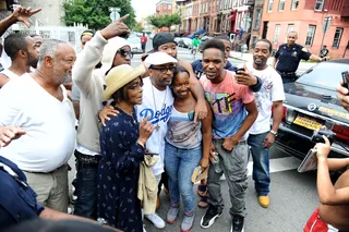The BK Way - Director Spike Lee is seen taking pictures with fans in the Bedford-Stuyvesant section of Brooklyn as he reunites with the cast of Do the Right Thing&nbsp;for a photo shoot.(Photo: Raymond Hall/FilmMagic)