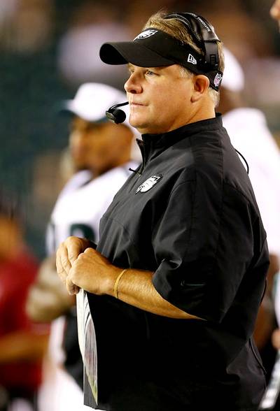 Chip Kelly Calls Draft Worst Part of NFL - In his short NFL career, Chip Kelly has proven that he isn’t exactly shy. When asked what’s the worst thing about the NFL by Sports Illustrated, the Philadelphia Eagles' head coach quickly answered the draft. &quot;I mean, the hype that goes into the draft is insane. Totally insane,&quot; Kelly said. &quot;The biggest thing for me is that everybody thinks whoever you drafted or whoever you signed is now gonna be a savior.”&nbsp; (Photo: Elsa/Getty Images)