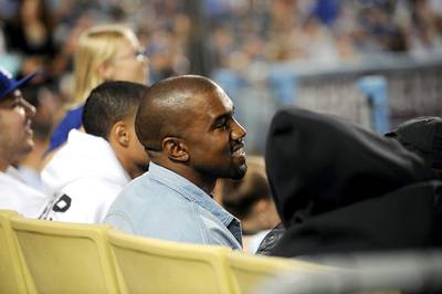 Kanye Doesn't Play That - Well, Kanye West loves Kanye, Kim loves Kanye, but Dodgers fans apparently don't. While at a Dodgers game with Rob Kardashian, West was shown on the jumbotron and fans booed him. I doubt it'll happen again and I doubt Kanye cares because he's &quot;so amazing.&quot;&nbsp;(Photo: Juan Ocampo/Los Angeles Dodgers via Getty Images)