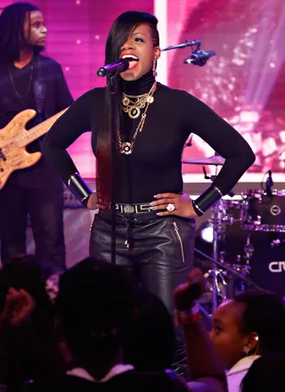 Effortless - Fantasia belts away on 106.&nbsp;(Photo by Cindy Ord/BET/Getty Images for BET)