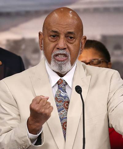 Rep. Alcee Hastings - &quot;I think it's extremely hard to believe the officers weren't indicted. I'm almost speechless and that's hard for me to be.… It just shows that there's a Ferguson around every corner, doesn't it? There needs to be more than just dialogue. I applaud the president's efforts, but communities are going to have to take some steps. There needs to be almost a universal oversight of police departments rather than this continuously covering up when they shoot people. It's just wrong. This sets a very bad tone.&quot;   (Photo: Mark Wilson/Getty Images)