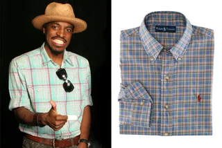 Custom-Fit Plaid Broadcloth Shirt - Help him channel his inner Andre 3000 with a denim or plaid shirt. This dress shirt from Ralph Lauren will add some nice texture to his wardrobe.&nbsp;   (Photos from left: Arnold Turner/WireImage, Ralph Lauren)
