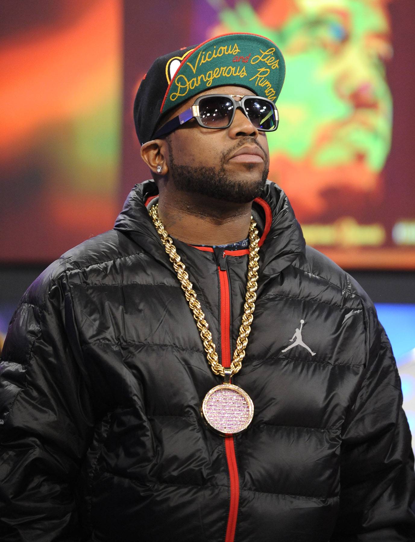 Big Boi @BigBoi - Tweet: #ViciousLiesAndDangerousRumorsBig Boi offers a subtle response (plus a plug for his last solo album) to the wild rumor that his soon-to-be ex-wife found inappropriate photos of Outkast partner, Andre 3000, in the rapper’s cellphone. (photo: John Ricard / BET)