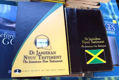 Jamaica Gets First Patois Bible - The U.K.-based Bible Society is releasing in Jamaica print and audio CD versions of the first patois translation of the New Testament, or &quot;Di Jamiekan Nyuu Testiment.&quot;&nbsp; (Photo: AP Photo/David McFadden)