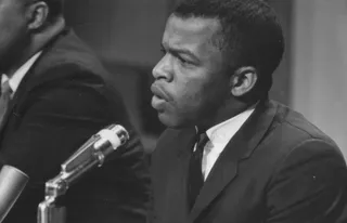 Early Says In Activism - Lewis speaks at a meeting of the American Society of Newspaper Editors in Washington DC in 1964.