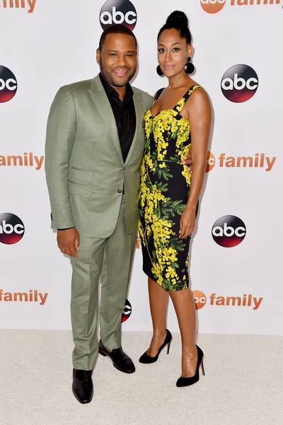 Return of The Johnsons - Black-ish stars and BET Awards hosts Anthony Anderson and Tracee Ellis Ross get hype for another season of the hit sitcom at the 2015 TCA Summer Press Tour in Beverly Hills. &nbsp; (Photo: Alberto E. Rodriguez/Getty Images)