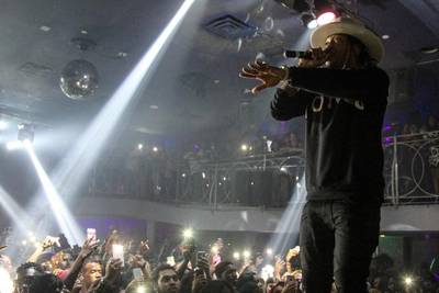 Ready, Set, Go - Arriving fashionably late at 2:30 a.m. to a Hennessy bottle parade, Future jumped on stage and performed his hits, leading up to songs from his current album, Dirty Sprite 2.  (Photo: Thaddeaus McAdams)