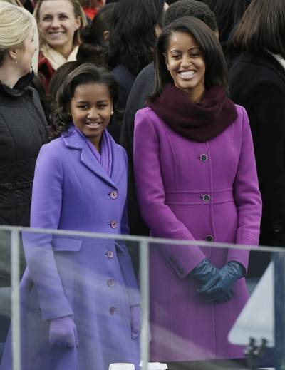 Sasha and Malia Obama - Our first children, Sasha and Malia Obama, are celebrities in their own right. With a father who runs the nation and a mom who runs the world, there's no wonder why they would attend the Sidwell Friend School in D.C. Here, a part of the educational philosophy is: &quot;independent thinking in a world increasingly without borders.&quot; (Photo: AP Photo/Pablo Martinez Monsivais)