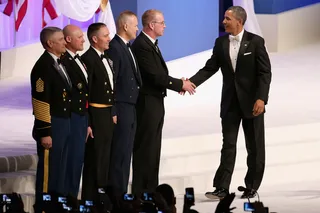 Men of Service - President Barack Obama greeted decorated members of the armed services during the Commander-In-Chief's Ball.(Photo: Chip Somodevilla/Getty Images)