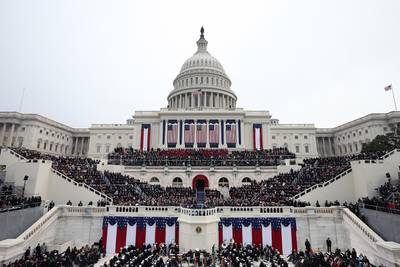A Day to Remember - Tens of thousands gather at the U.S. Capitol to witness Obama's second swearing-in.   &nbsp;(Photo: Justin Sullivan/Getty Images)