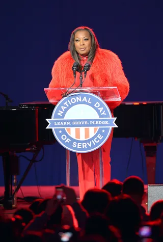 A Star of Service - Star Jones attends Presidential National Day of Service at the National Mall.&nbsp;(Photo: Vallery Jean/FilmMagic)