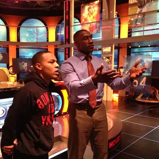 Bow Wow @officialbowwow - Bow Wow talks football with Shannon Sharpe as they watch the NFL playoffs.(Photo: Instagram via Bow Wow)