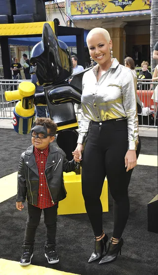Amber Rose - Amber Rose and her adorable son walked the carpet at The Lego Batman Movie in Los Angeles.&nbsp;(Photo: Apega/WENN.com)