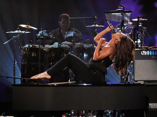 Blazing the Stage: June 26, 2010&nbsp; - It all started at the 2010 BET Awards. The singer, songwriter and mother-to-be collected the award for Best Female R&amp;B Artist and sang her latest single, then returned to deliver an unforgettable piano-climbing performance during last year's tribute to another music icon, Prince.(Photo: Vince Bucci/PictureGroup)