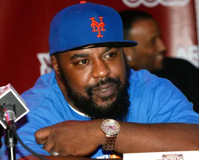 Sean Price - During a concert in Chile in 2011, a fan excitedly hit the stage and gave&nbsp;Sean Price&nbsp;what looked like an attempted hug while jumping up and down. The Brooklyn MC, not recognizing the gesture as one of love, threw a quick haymaker (it didn't seem to land) and the fan was sent back into the crowd.&nbsp;(Photo: Mike Lawrie/Getty Images)