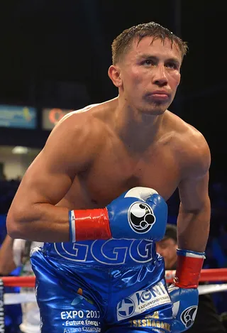 Gennady Gennadyevich Golovkin - Gennady Gennadyevich Golovkin is one of boxing's best knockout artists. Floyd Mayweather Jr. finding a way to negate GGG's punching power would make for an unbelievable 50th victory and send-off from boxing.&nbsp;(Photo: Jonathan Moore/Getty Images)