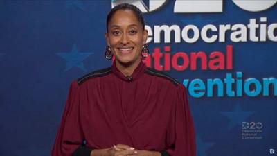 Tracee Ellis Ross Goes Off Script To Celebrate Kamala Harris - Tuesday night DNC host Tracee Ellis Ross&nbsp;who took the opportunity to point out what this moment meant to her, noting that Black women typically are the unyielding strength behind-the-scenes but rarely ever acknowledged, valued or given the credit to be the true leaders of the Party. Biden's running-mate choice last week means that is about to change.“But, we are turning the tide.... HELLO, KAMALA. Her nomination is historic for anyone who believes in We the People,” she said.Ellis Ross also took the opportunity to mention the unsung women of the Democratic Party like&nbsp;Shirley Chisholm, whose 1972 presidential bid challenged Democrats to stand for social, economic and racial justice, perhaps before the world was truly ready to do so.(Photo:&nbsp;Handout/DNCC via Getty Images)