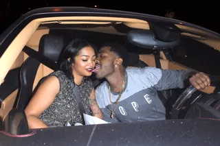 Nasty Boy - Ray J licks his girlfriend Princess's face while he waits for his hotdogs from a street vendor outside Hooray Henry's in West Hollywood.(Photo: FJRNEWZ / Splash News)