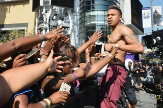 Rotimi Is on Another Level - Recording artist Rotimi takes the stage and the crowd shows love. (Photo: Araya Diaz/BET/Getty Images for BET)