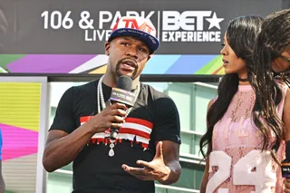 Floyd Mayweather Has That Good Word - Professional boxer Floyd Mayweather and recording artist Mila J come through.(Photo: Araya Diaz/BET/Getty Images for BET)