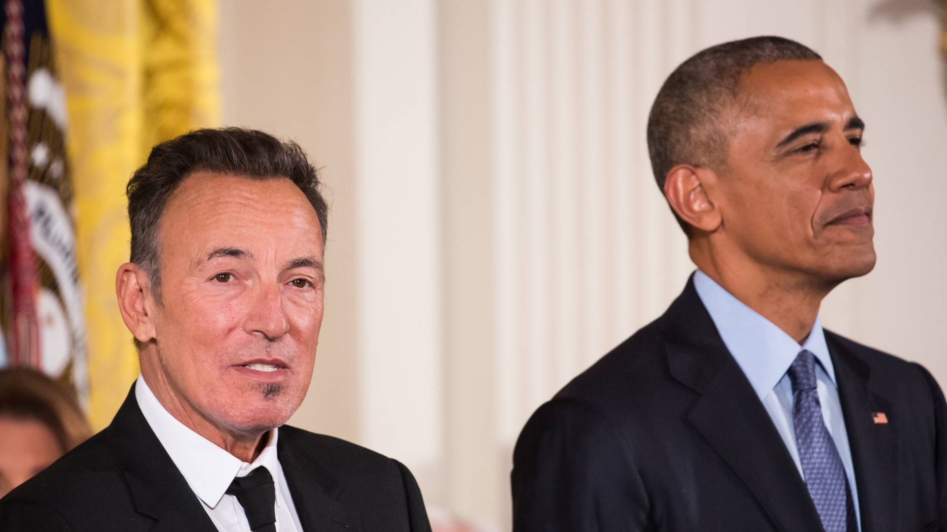 Barack Obama and Bruce Springsteen on BET Buzz 2021.