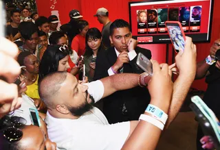 DJ Khaled Takes a Selfie With Fan Luv - Fan Luv came out to see DJ Khaled.(Photo: Paras Griffin/Getty Images for BET)