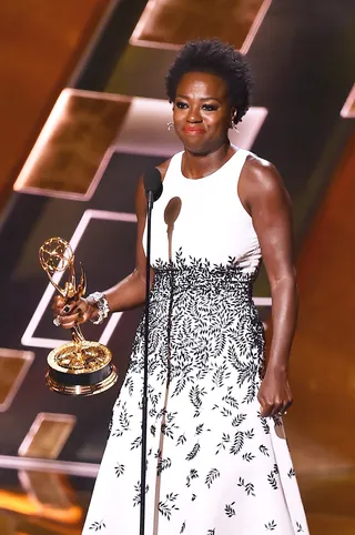 Groundbreaking! - Actress Viola Davis makes history and wows the audience with her moving acceptance speech as she made history at the 67th Annual Primetime Emmy Awards for being the first African American woman to win Outstanding Lead Actress in a Drama Series for her role on Shonda Rhimes' How to Get Away with Murder. (Photo: Kevin Winter/Getty Images)