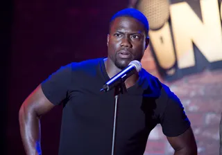 Kevin Hart participates in a laugh off competition. - (Photo: BET)