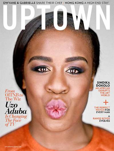 Uzo Aduba on Uptown - The Orange is the New Black star puckers and sends us all into a state of bliss. The wildly talented performer next takes a turn as Glinda the Good Witch in the live adaptation of The Wiz (December 3 on NBC). On her drive, she says, “It’s not about being number one, but no Nigerian parent will ever complain about that! My mom always said, ‘I have never heard of nothing coming from hard work. I don’t know when it will come, but it will come.’ ”  (Photo: Uptown Magazine, December 2015)