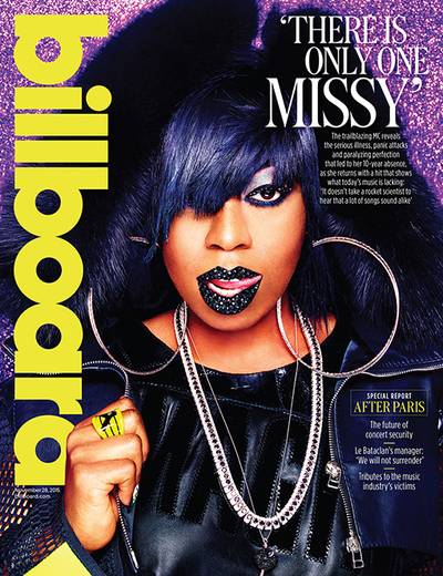 Missy Elliott on Billboard - We’re so pumped Missy is back that we aren’t even trying to contain it! Before &quot;WTF (Where They From)&quot; hit the scene, it had been 10 years since her last single. “I have to be very careful,” she says of the wait. “It’s different now. People are quick to be like, ‘You’re irrelevant, you’re a flop, you’re washed up.’”  (Photo: Billboard Magazine)
