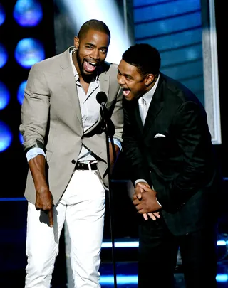 In the Game - The Game stars Jay Ellis and Pooch Hall present during The Players' Awards.(Photo: Ethan Miller/BET/Getty Images)