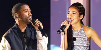 8/2013: Jhen? Aiko lends some vocals to Big Sean's Hall of Fame track&nbsp;&quot;Beware,&quot; which also features Lil Wayne. - (Photos from left: Mike Windle/Getty Images for WE Day, Noel Vasquez/Getty Images for Hennessy V.S)