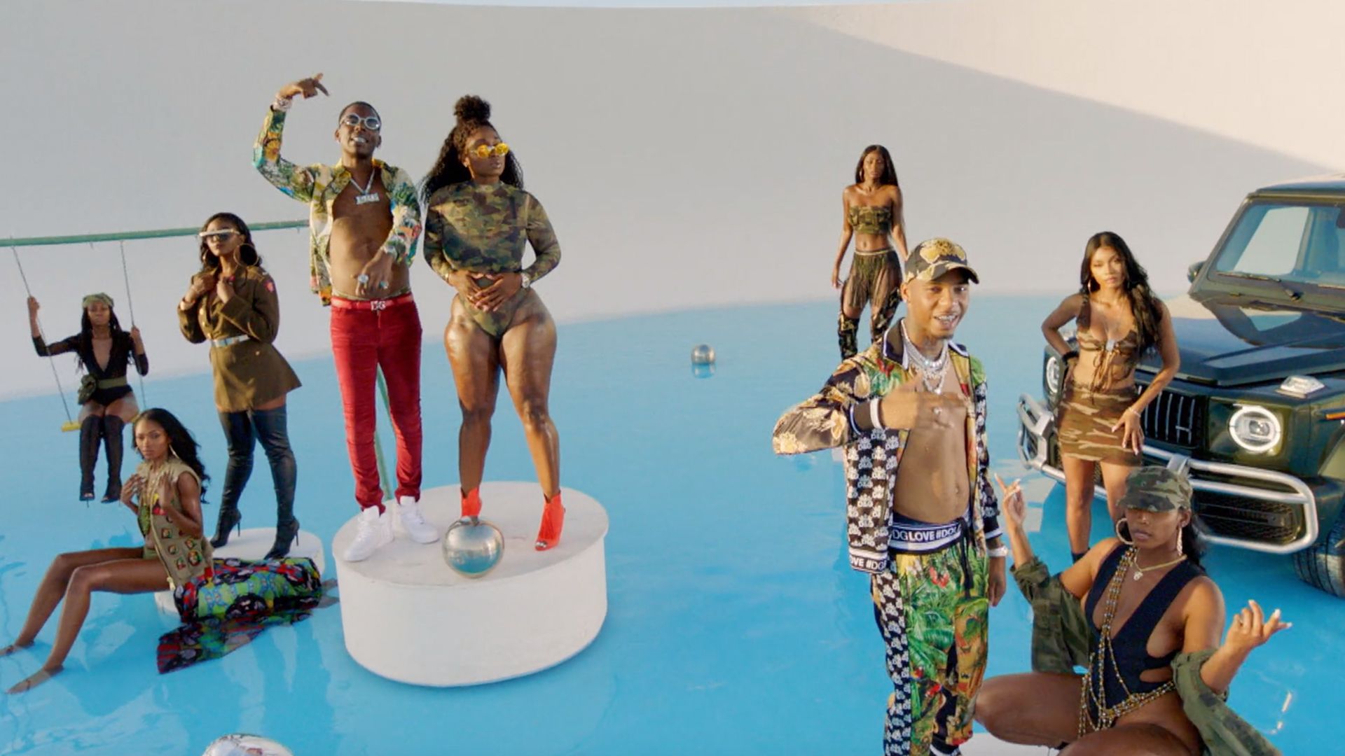 Young Dolph and Key Glock on BET Jams 2019.