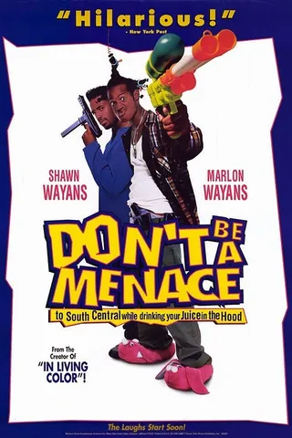 Don't Be a Menace to South Central While Drinking Your Juice in the Hood (1996)\r - Considered one of the greatest parody films of all time, Don't Be a Menace to South Central While Drinking Your Juice in the Hood poked fun at many of the early '90s 'hood films, with a particular emphasis on Boyz N the Hood. With Marlon and Shawn Wayans acting as the primary stars, the film also represented a passing of the torch from their older brother, Keenan Ivory, who had directed and starred in the blaxpoitation parody I'm Gonna Git You Sucka.\r&nbsp;\r(Photo: Miramax Films)