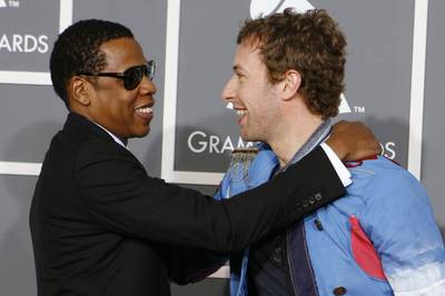 Jay-Z - Jay-Z actually released a song with Coldplay a year before Kanye, &quot;Beach Chair&quot; (which according to the lyrics of Yeezy's &quot;Big Brother,&quot; he was none too happy about). Jay returned the favor by spitting a verse on Coldplay's &quot;Lost,&quot; and he and Chris Martin have gone on to become unlikely BFFs.&nbsp;(Photo: REUTERS/Danny Moloshok)