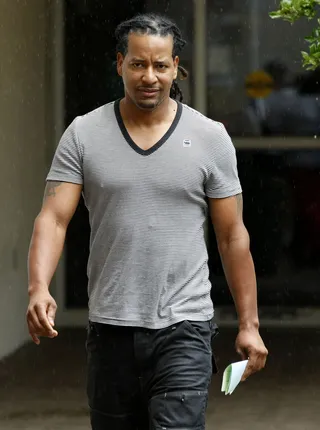 Manny Ramirez after leaving jail for allegedly assaulting his wife:\r&nbsp; - &quot;It's none of your business.&quot; \r\r(Photo: AP Photo/Hans Deryk)