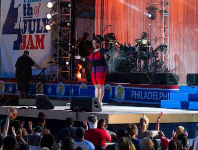 Jilly From Philly - Jill Scott was was born and raised in North Philadelphia. She was raised by her mother, Joyce Scott, and her grandmother.Jill Scott and the Roots performed during the 3rd annual Philly 4th of July Jam at Benjamin Franklin Parkway on July 4, 2013, in Philadelphia.&nbsp;(Photo: Michael Zorn/FilmMagic)