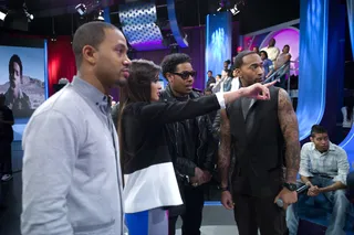 Look Over There - Day26 on commercial break at 106 &amp; Park, February 2, 2012. (Photo: John Ricard / BET)