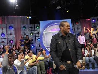 Love Is Love - Busta Rhymes enjoys the support of the livest audience at 106 &amp; Park, February 2, 2012. (Photo: John Ricard / BET)