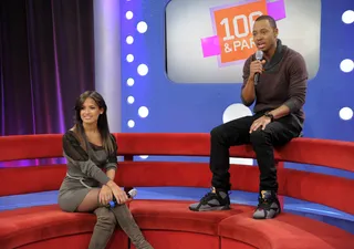 Oh Yeah - Terrence J and Rocsi Diaz at 106 &amp; Park, January 31, 2012. (Photo: John Ricard / BET)