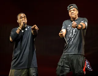 The Throne - Jay-Z's and Kanye West's kingly duo is set to rule over the BET Awards with a whopping five nominations: two for Video of the Year (for "Otis" and "Paris"), one for Best Group, one for Best Collaboration (for "Otis"), and one for the Coca-Cola Viewers' Choice Award (for "Otis").(Photo: Kyle Gustafson/For The Washington Post via Getty Images)