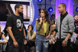 Speak Out Now - Terrence J and Rocsi Diaz speak with Don Trip about the inspiration for his song, "Letter to my Son," at 106 &amp; Park, January 30, 2012. (Photo: John Ricard / BET)
