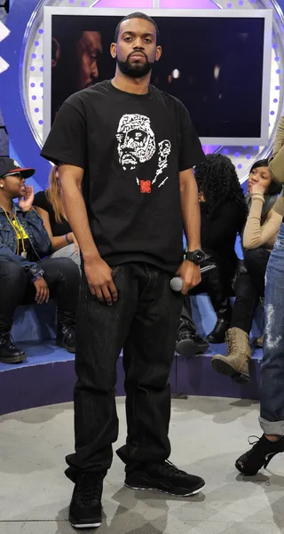 Listen to My Joint - Don Trip listens as his song, "Letter to my Son," plays at 106 &amp; Park, January 30, 2012. (Photo: John Ricard / BET)