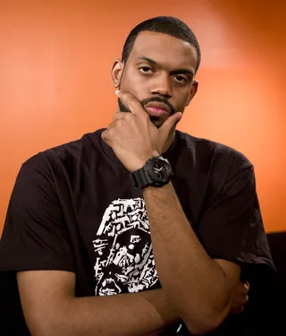 Thinking - Don Trip in the green room at 106 &amp; Park, January 30, 2012. (Photo: John Ricard / BET)