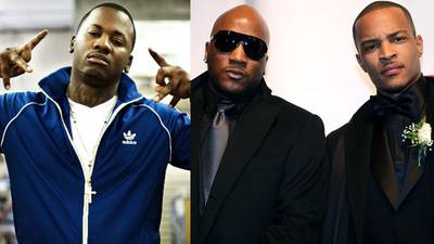 Alley Boy vs. Young Jeezy and T.I. - In January 2012, ATL up-and-comer Alley Boy fired shots at Young Jeezy and T.I. on his mixtape cut &quot;I Want In,&quot; rapping, &quot;I want war, I want in.&quot; It's unclear if AB ever got what he wanted, but stay tuned.(Photos:&nbsp;Duct Tape Ent.; Nancy Ostertag/Getty Images)