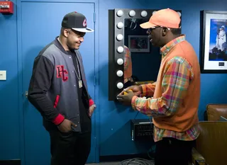 It's Going Down - DJ Boof and Young Dro in the green room at 106 &amp; Park, January 27, 2012. (Photo: John Ricard / BET)