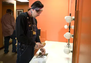 I'm Hungry - Yelawolf in the green room at 106 &amp; Park, January 27, 2012. (Photo: John Ricard / BET)